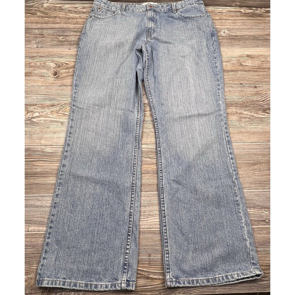 Levis Signature Jeans Women's 16 Blue Boot Cut Mid Rise Denim Stretch 37x31.5